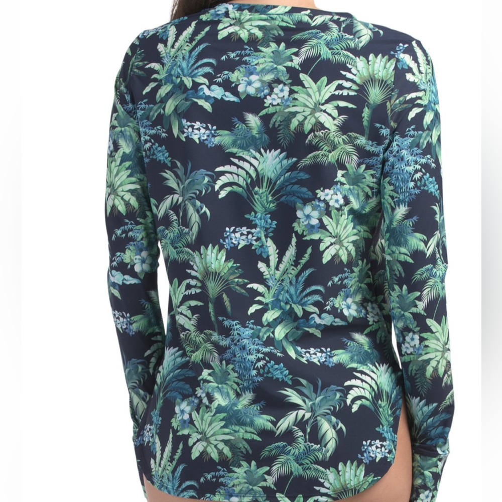 New TOMMY BAHAMA art of palms long sleeve rashguard - Picture 6 of 6